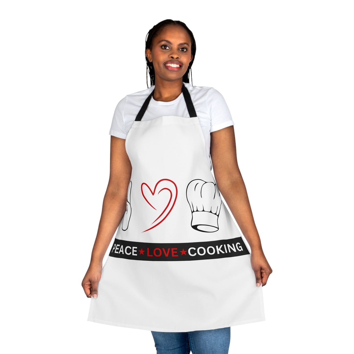 Love Cooking Apron, 5-Color Straps (AOP)