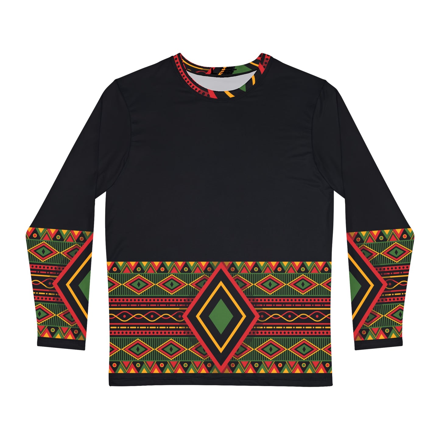 Kente Print Long Sleeve Shirt (AOP)