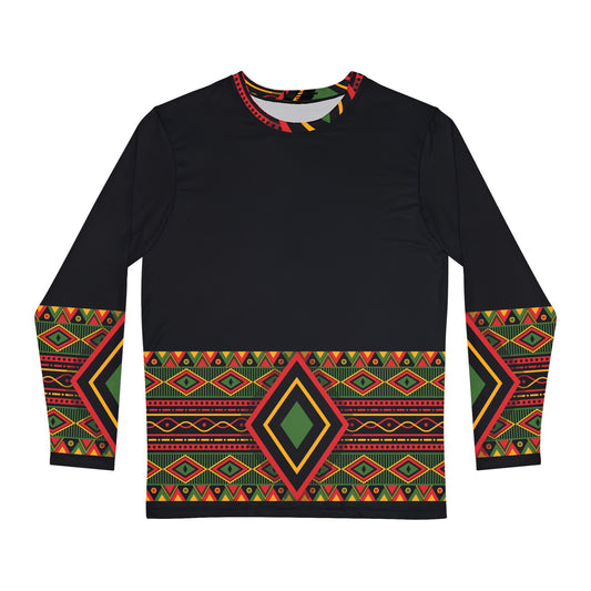 Kente Print Long Sleeve Shirt (AOP)