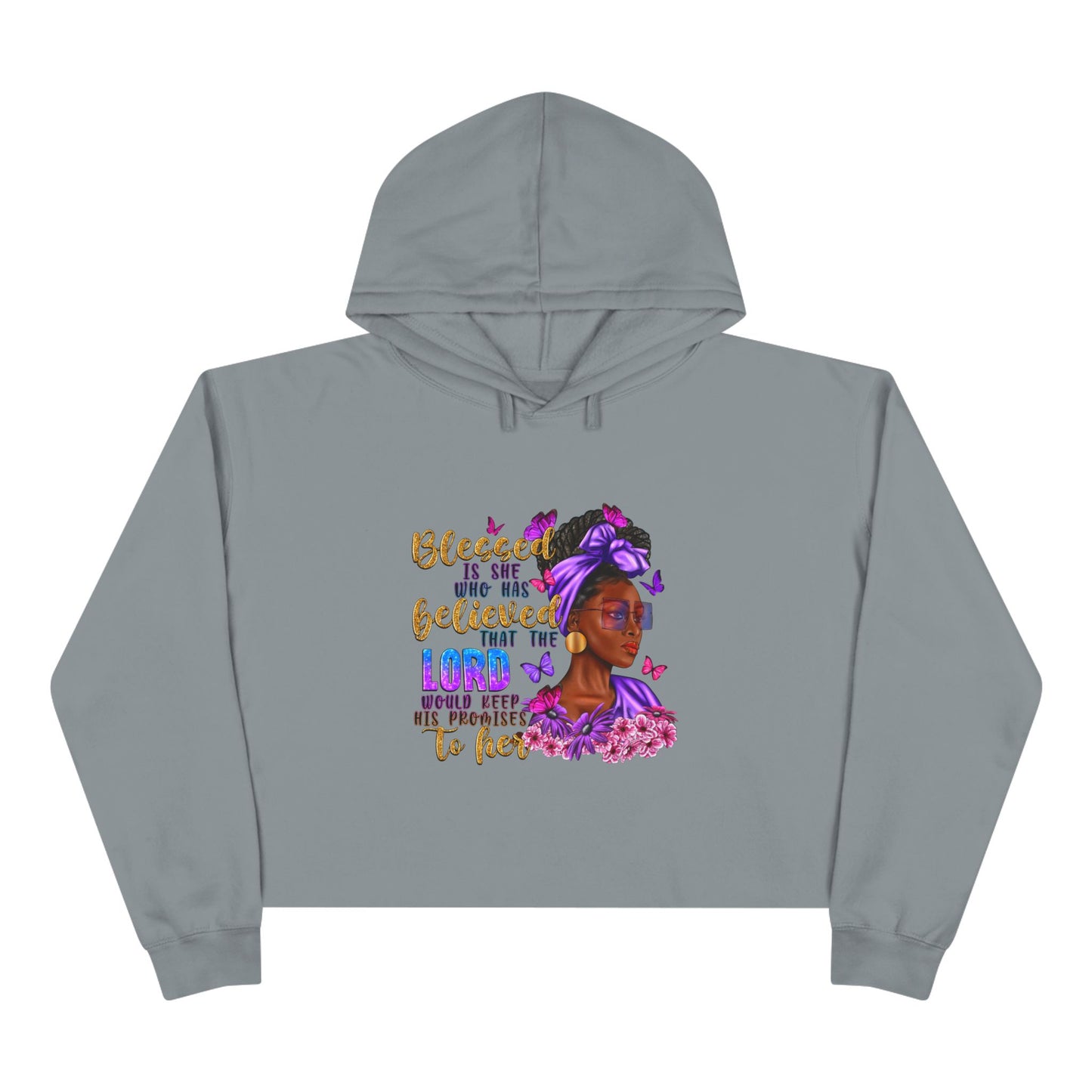 Blessed Woman Crop Hoodie