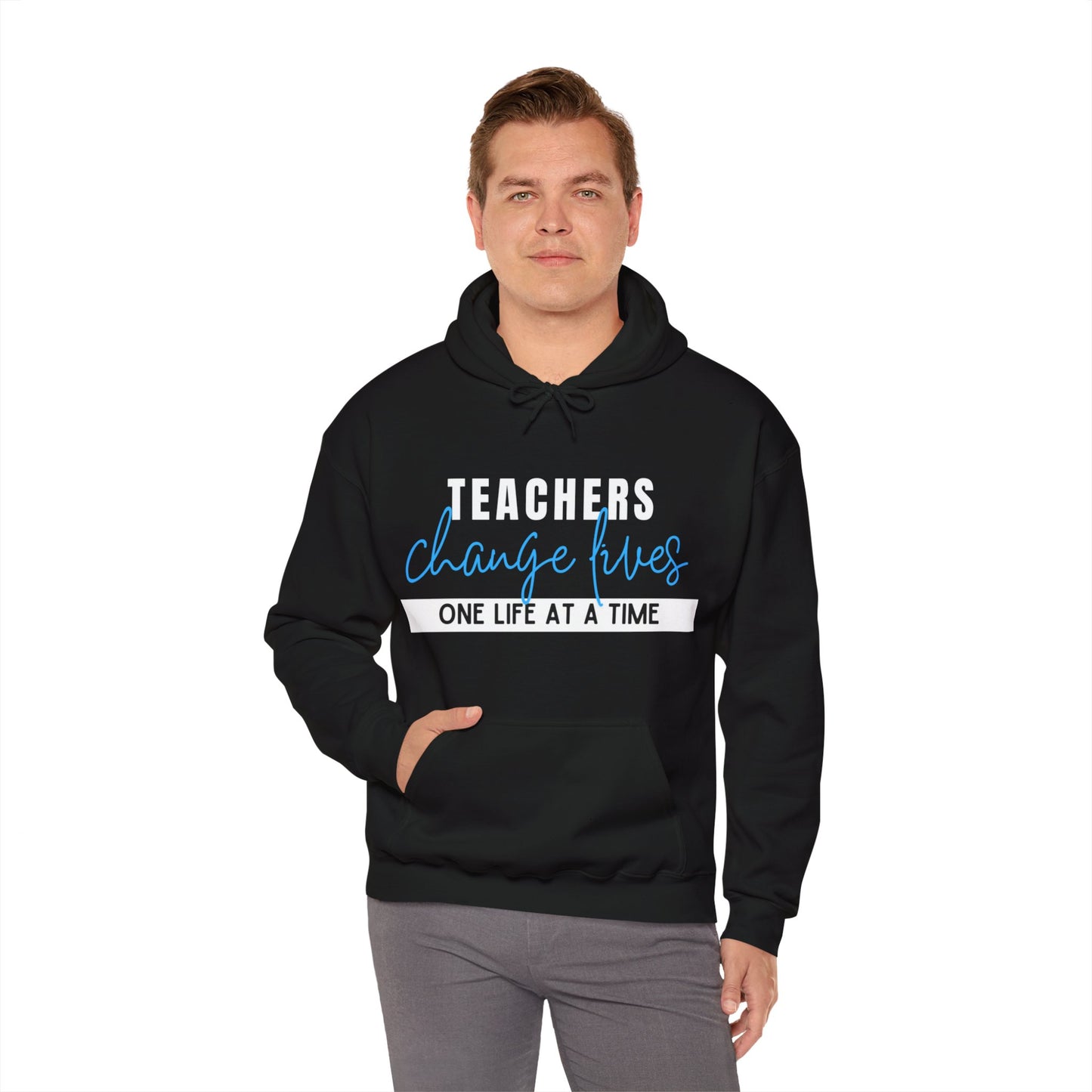 Teachers Change Lives Unisex Heavy Blend™ Hooded Sweatshirt