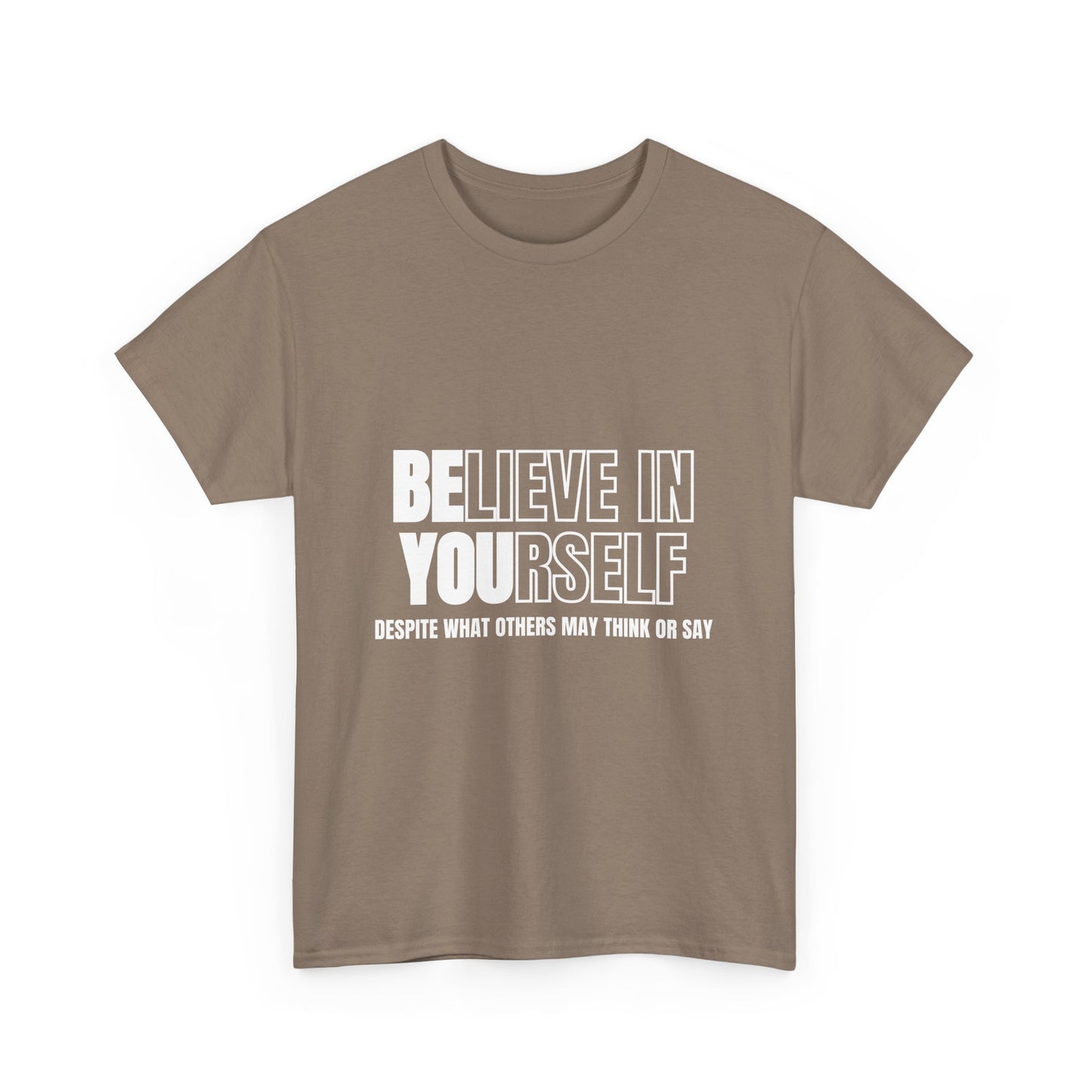 Inspirational Unisex Heavy Cotton Tee - Believe in Yourself
