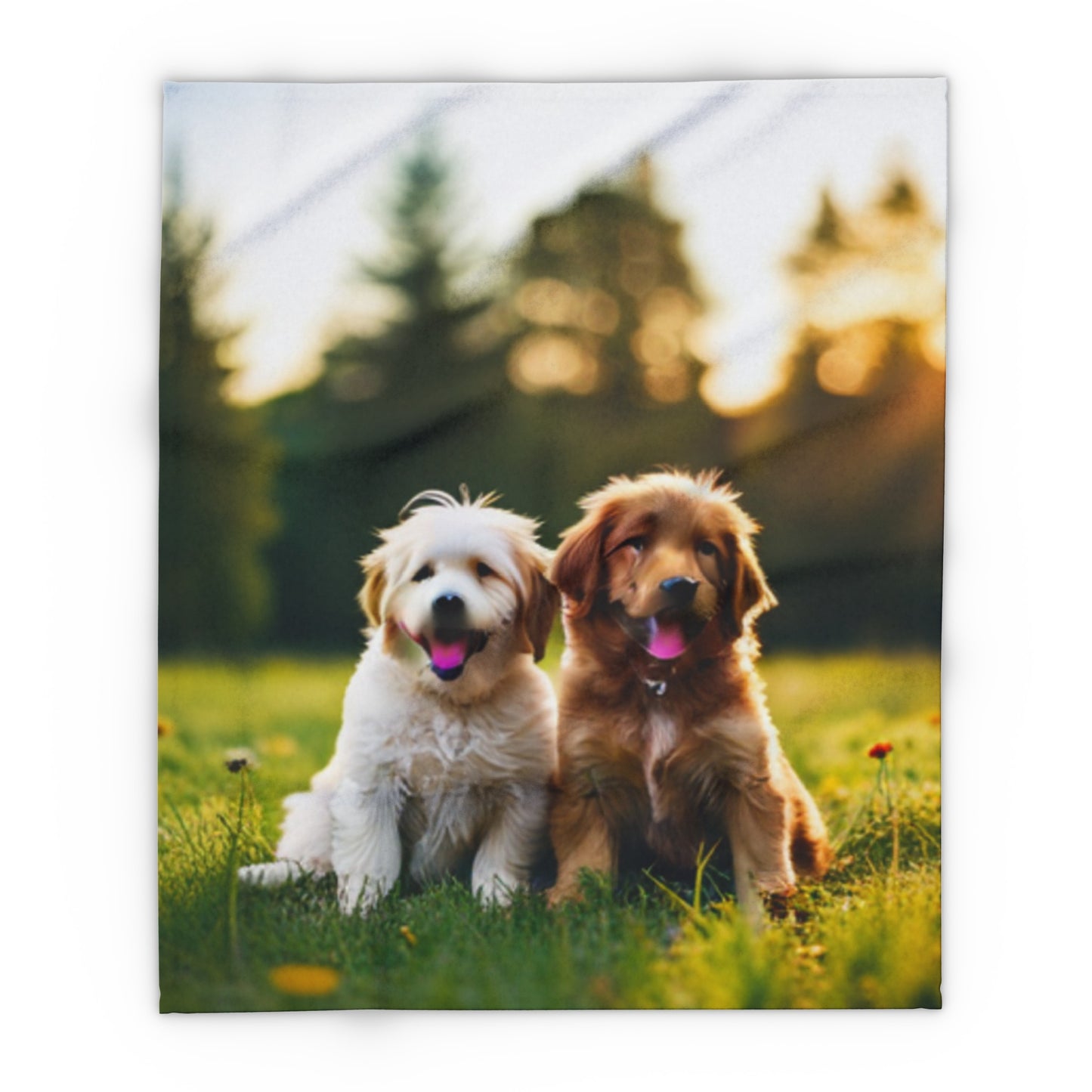 Cute Puppies Arctic Fleece Blanket