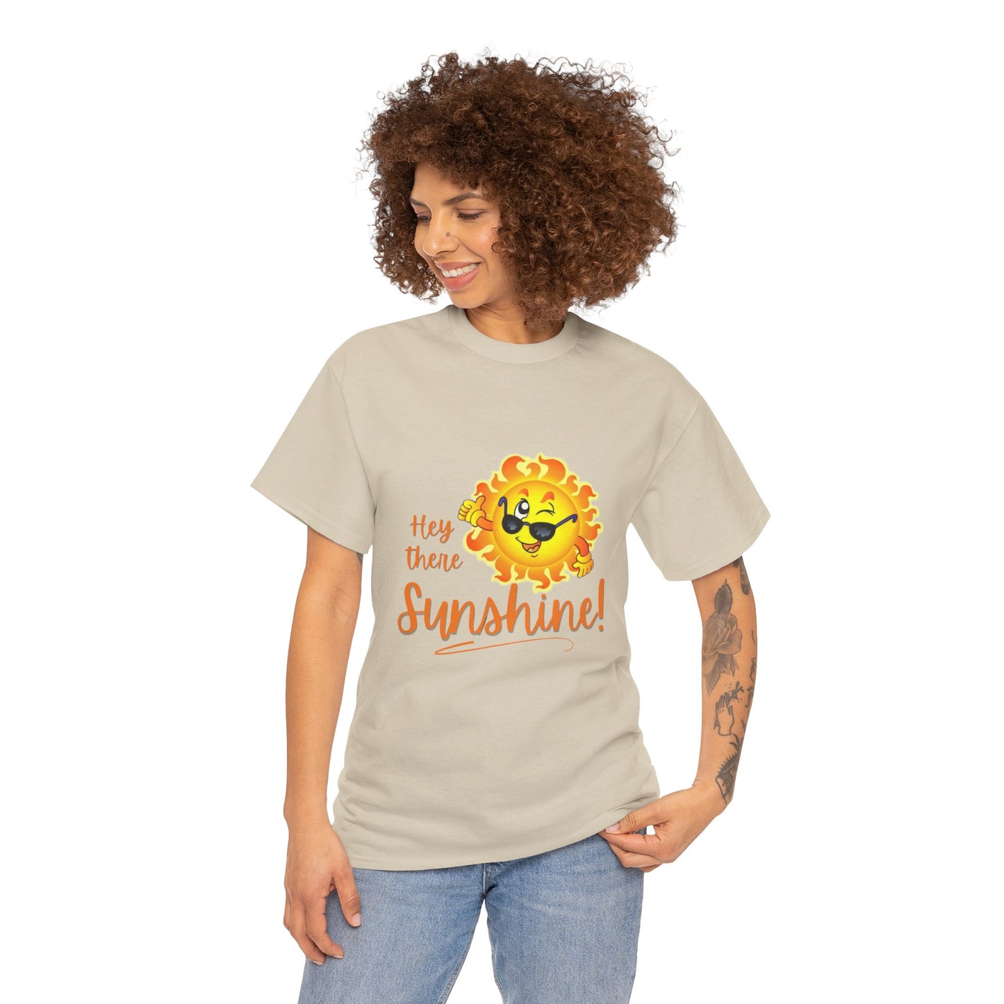 Hey Sunshine Unisex Heavy Cotton Tee