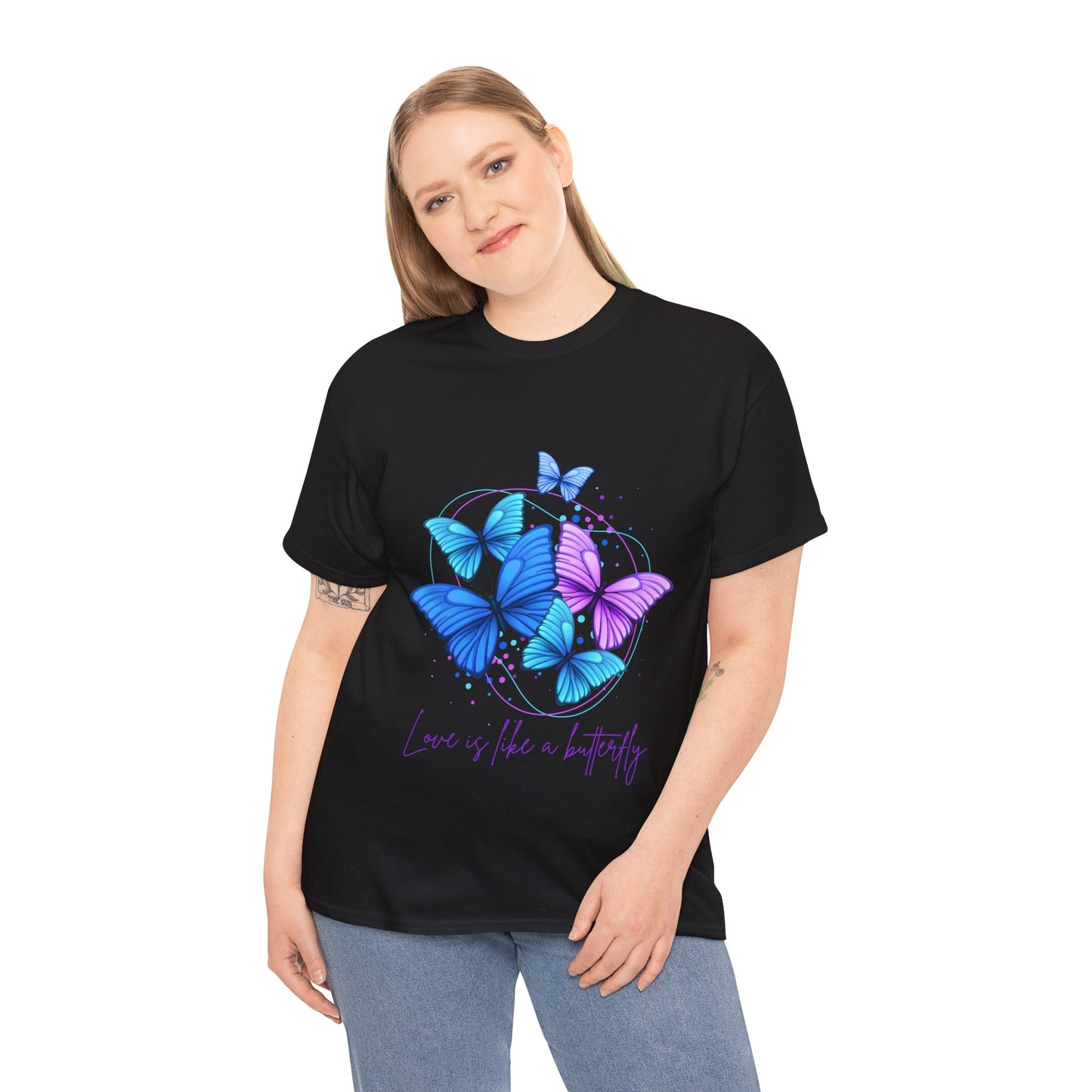 Love is Like a Butterfly Unisex Heavy Cotton Tee