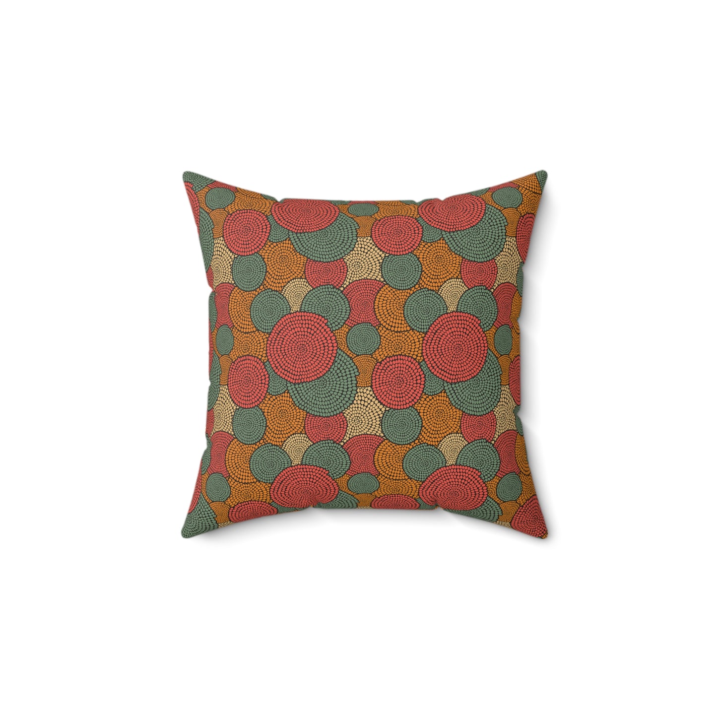 African Tribal Pattern Faux Suede Square Pillow