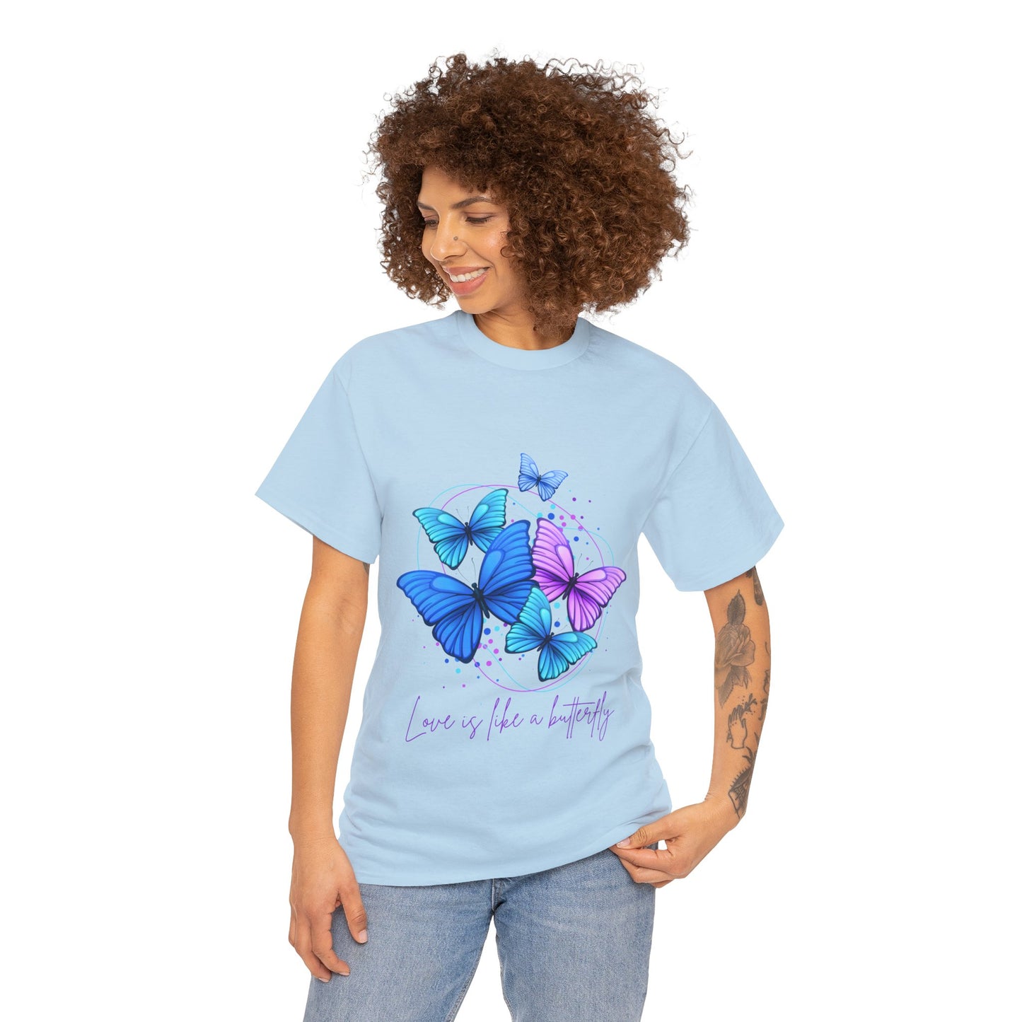 Love is Like a Butterfly Unisex Heavy Cotton Tee