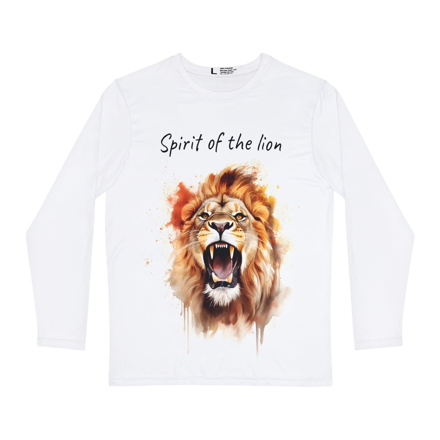 Roaring Lion Long Sleeve White Shirt (AOP)