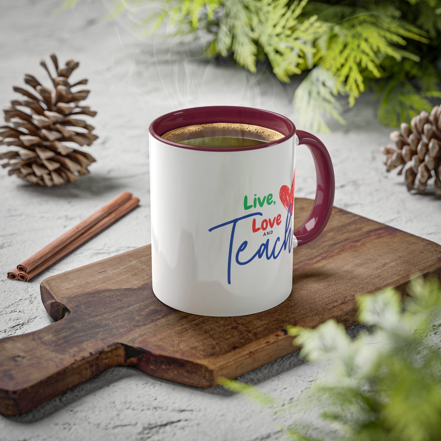 Teacher Series - Live Love Teach Colorful Mugs, 11oz