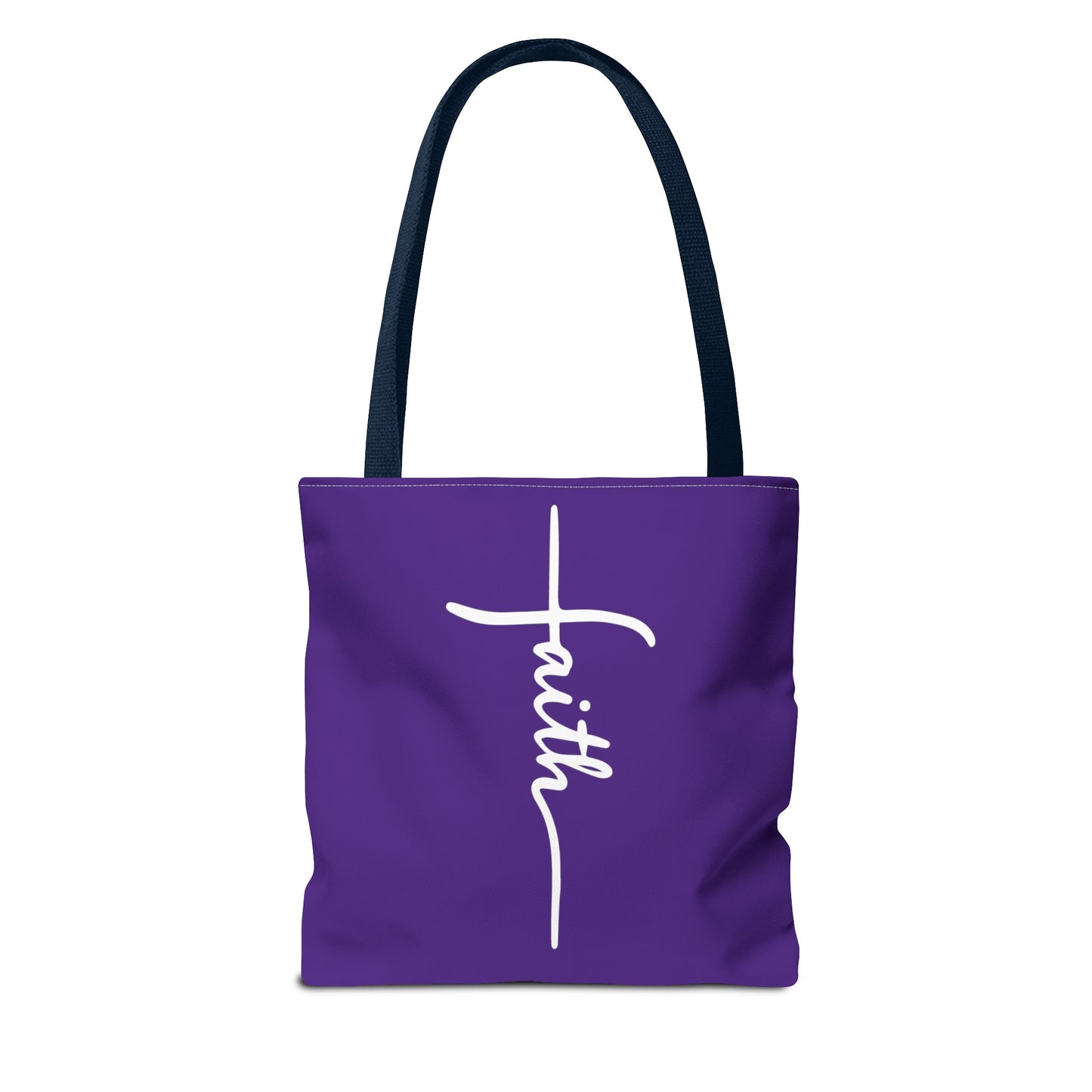 Faith Cross (Purple) Tote Bag (AOP)