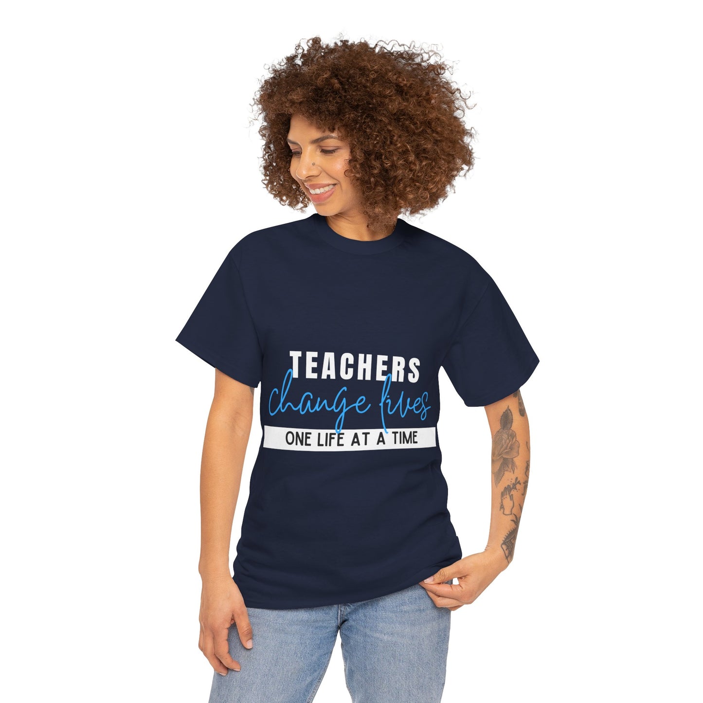 Teachers Change Lives Unisex Heavy Cotton Tee