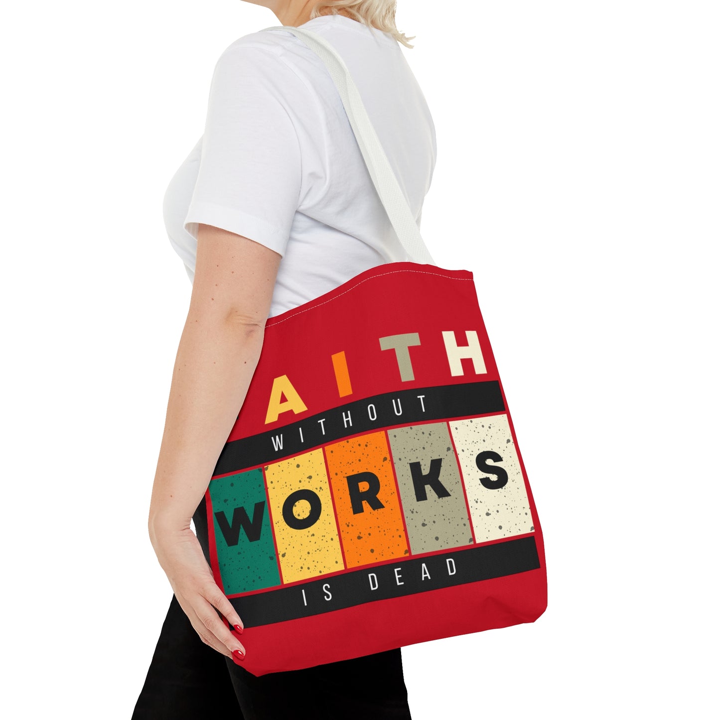 Faith Works Tote Bag (AOP)