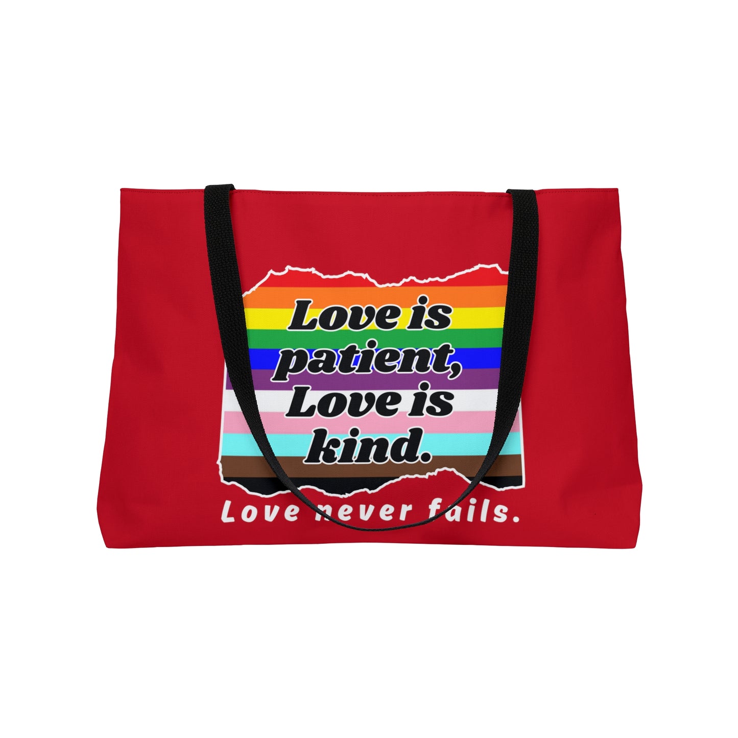 Love Never Fails Weekender Tote Bag