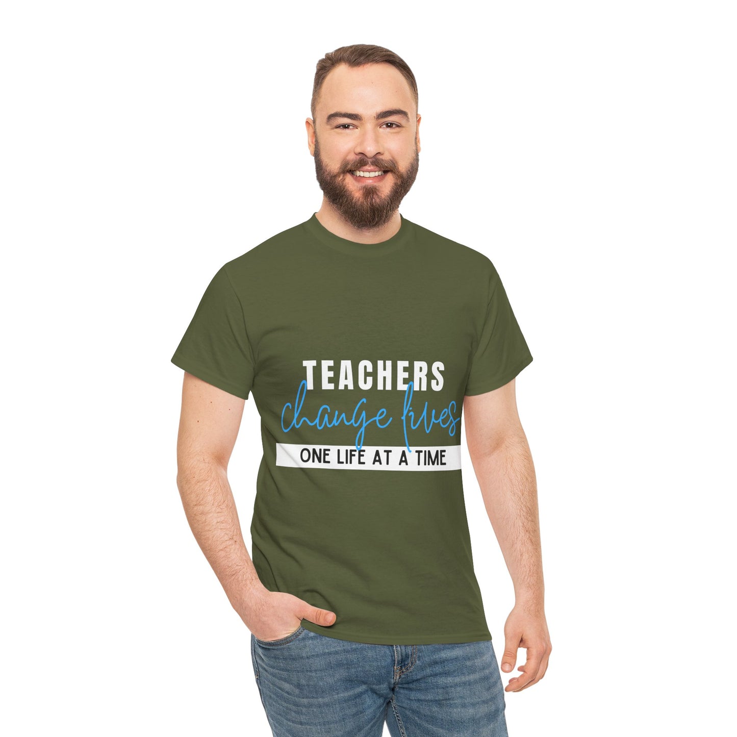 Teachers Change Lives Unisex Heavy Cotton Tee