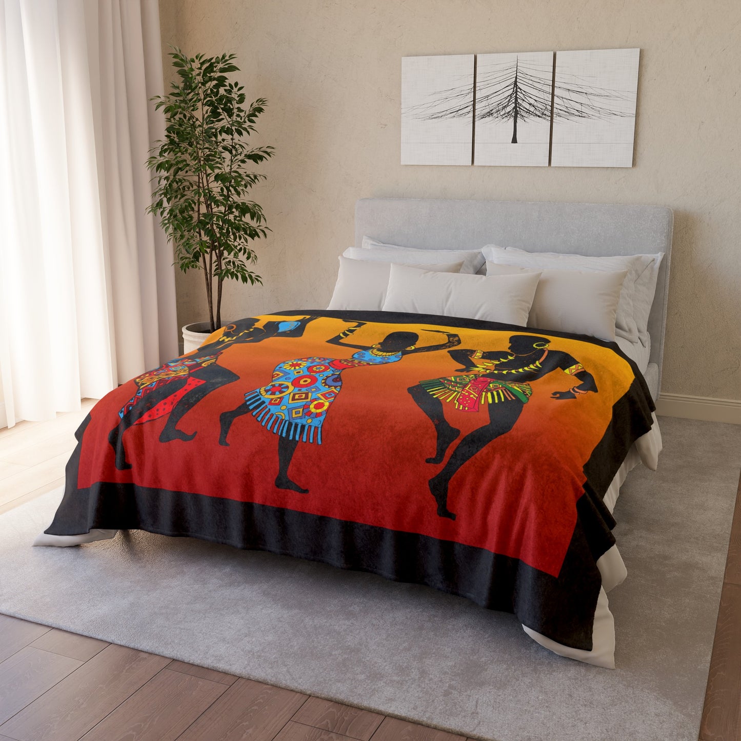 African Dancer Soft Polyester Blanket