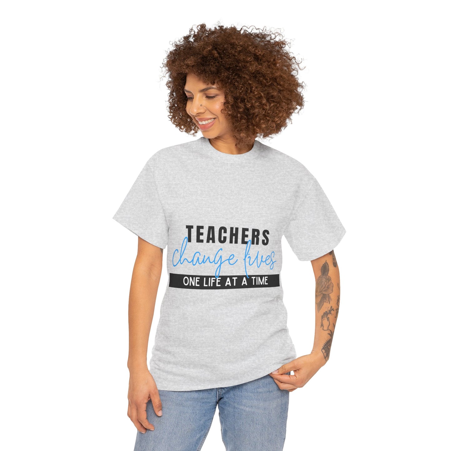 Teachers Change Lives Unisex Heavy Cotton Tee