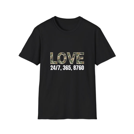 Love All Year Unisex Softstyle T-Shirt (Camouflage) | Casual Wear, Gift for Her, Gift for Him, Love Shirt, Everyday Outfit