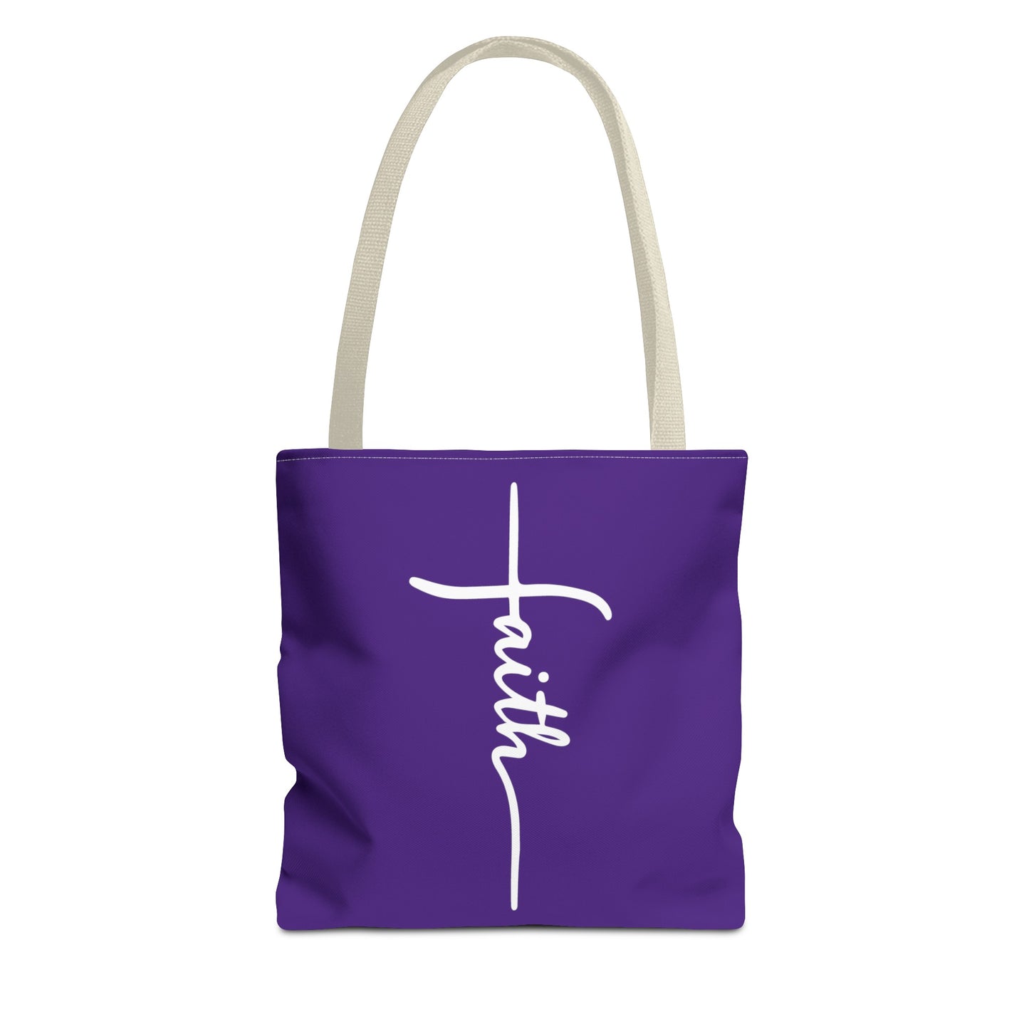 Faith Cross (Purple) Tote Bag (AOP)