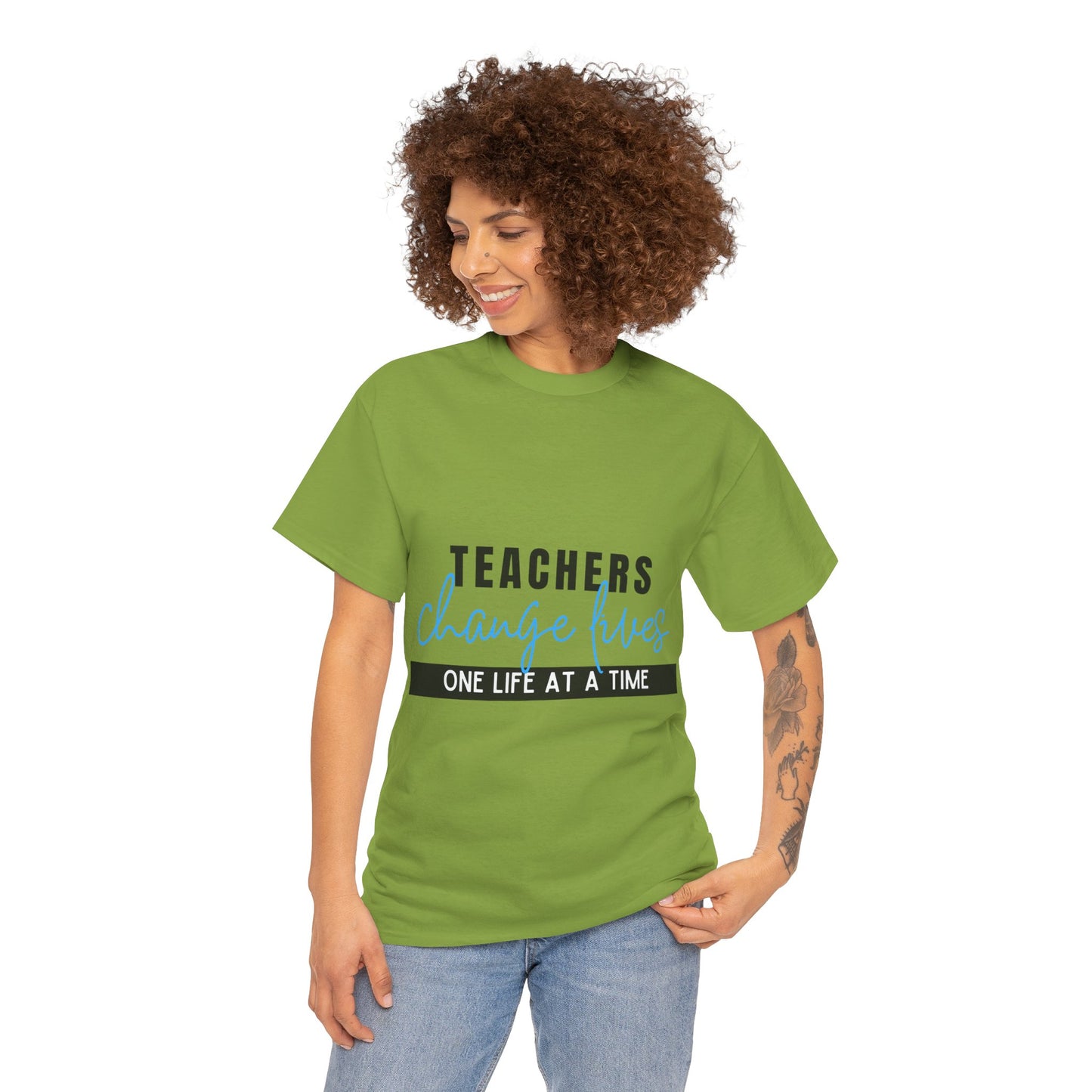 Teachers Change Lives Unisex Heavy Cotton Tee