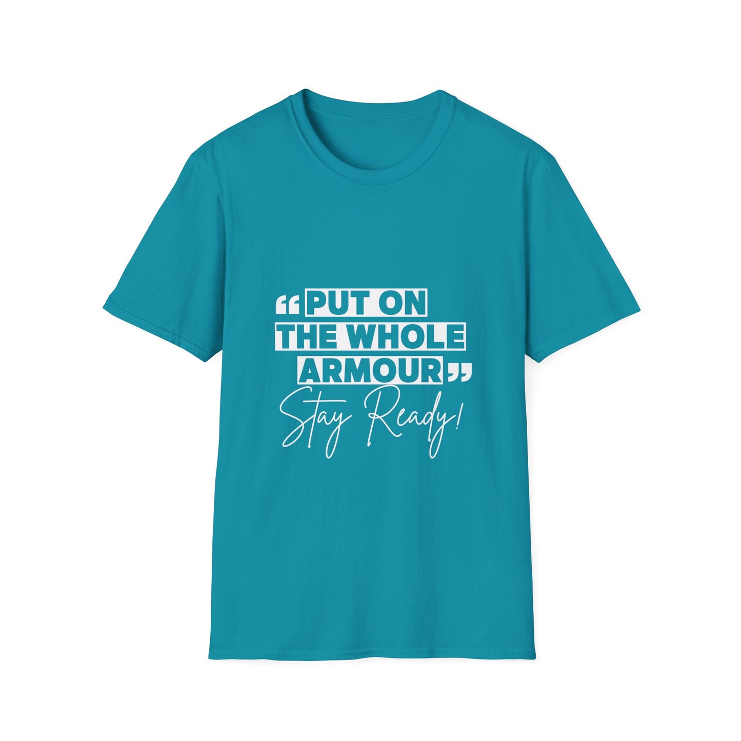 Inspirational Unisex Softstyle T-Shirt - 'Put on the Whole Armour'