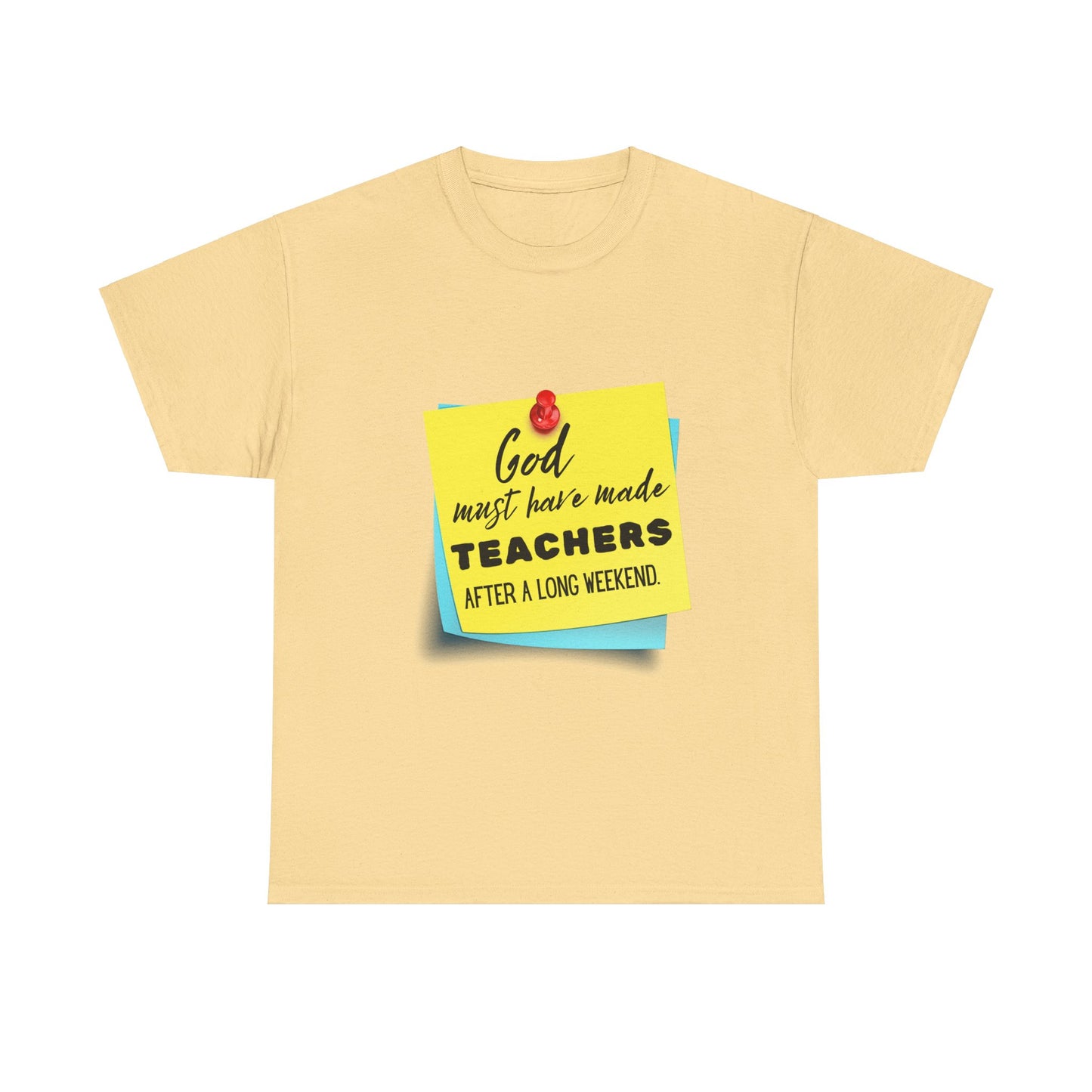 Teacher Series - God Made Teachers Unisex Heavy Cotton Tee