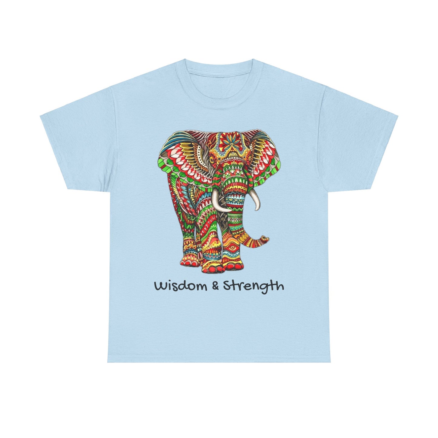 Colored Elephant Unisex Heavy Cotton Tee