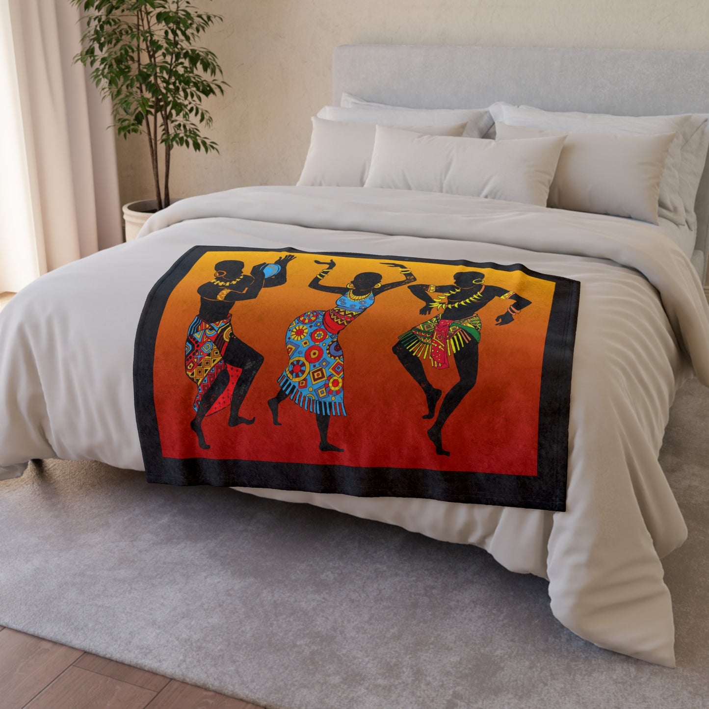 African Dancer Soft Polyester Blanket