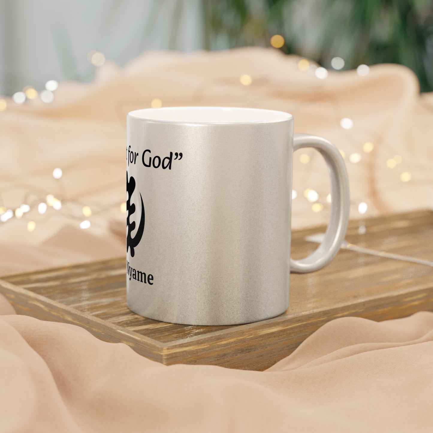 Gye Nyame Metallic Mug (Silver\Gold)