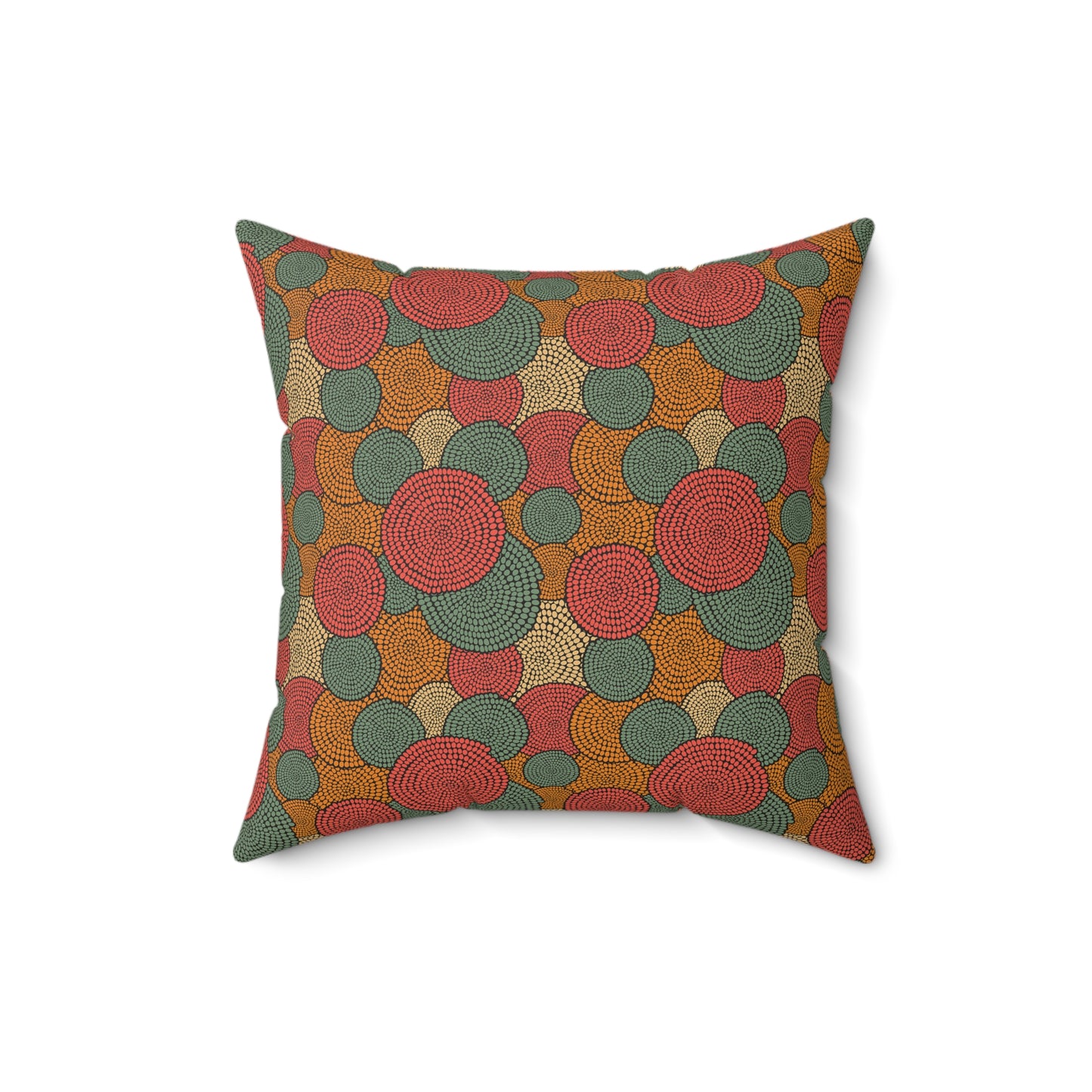 African Tribal Pattern Faux Suede Square Pillow