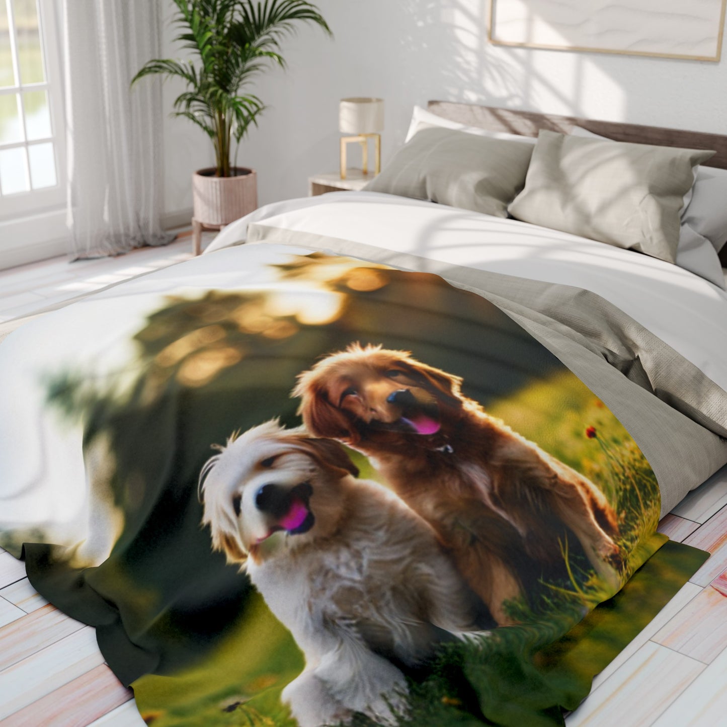 Cute Puppies Arctic Fleece Blanket