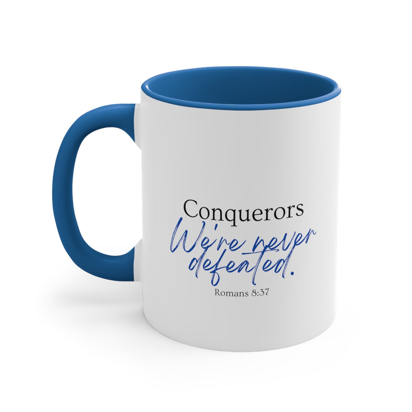 Conquerors Blue Accent Coffee Mug, 11oz