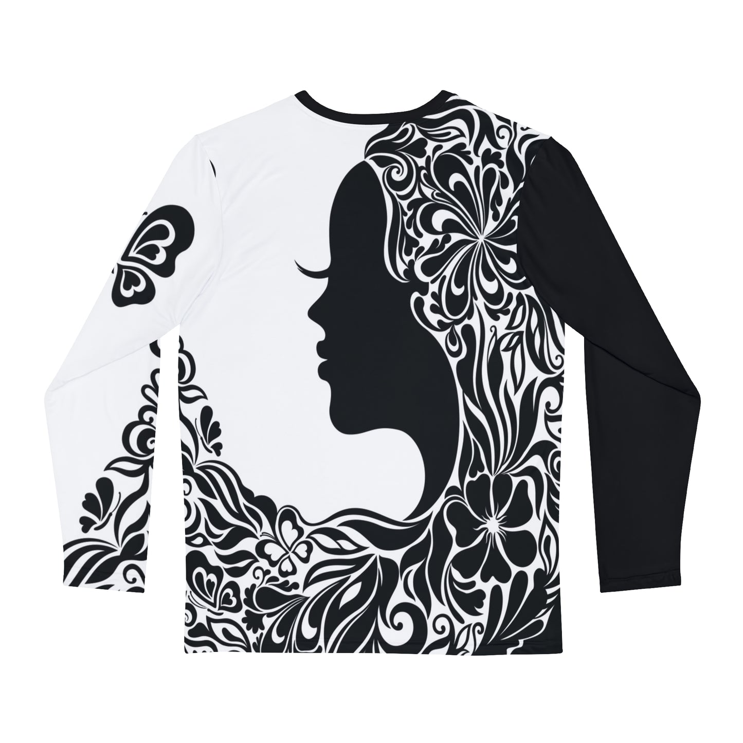 Black Butterfly Long Sleeve Shirt (AOP)