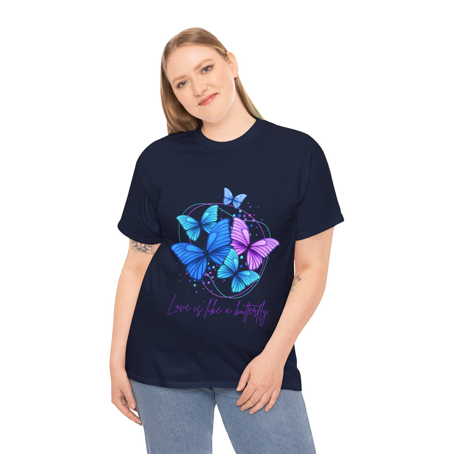 Love is Like a Butterfly Unisex Heavy Cotton Tee