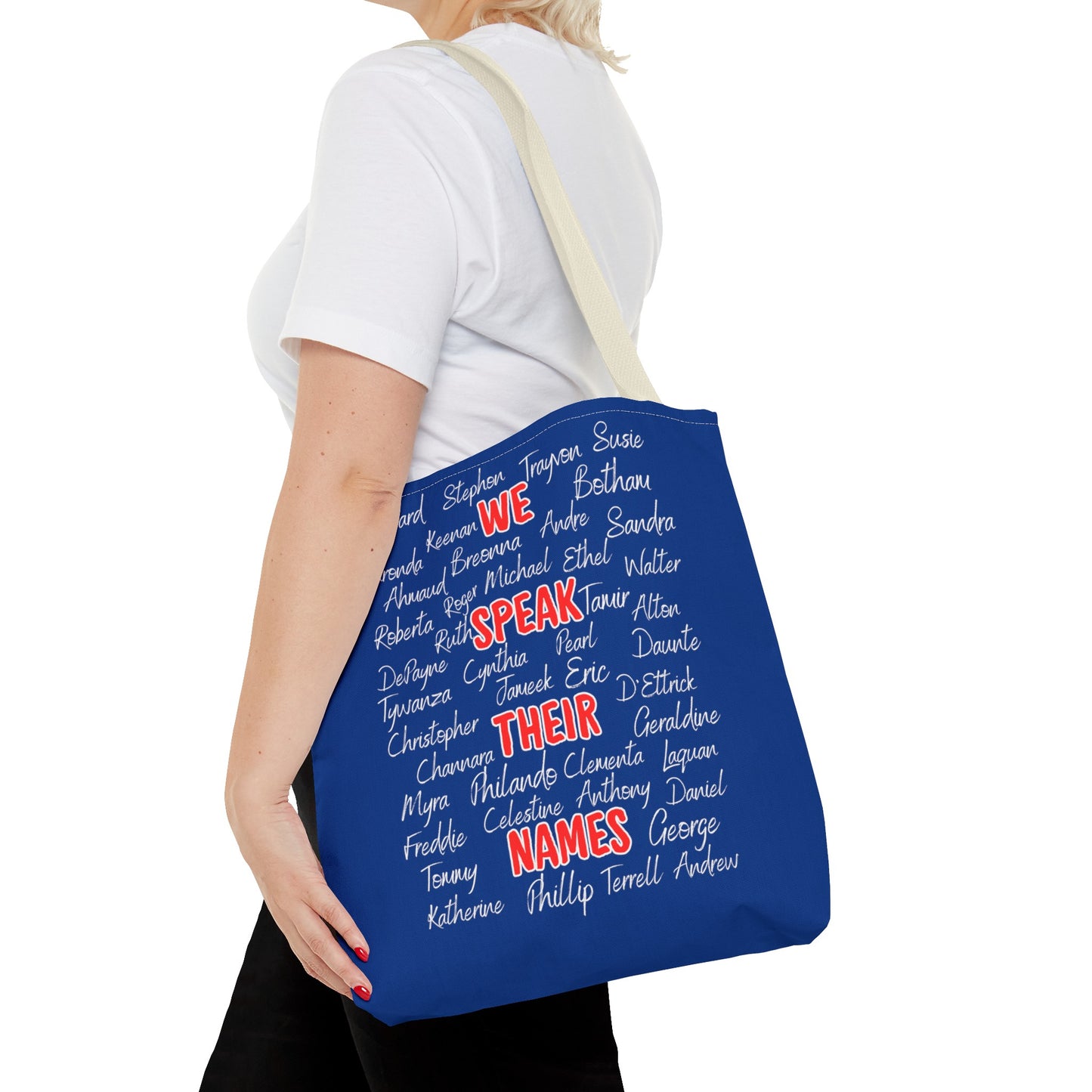 We Speak Their Names Tote Bag (AOP)