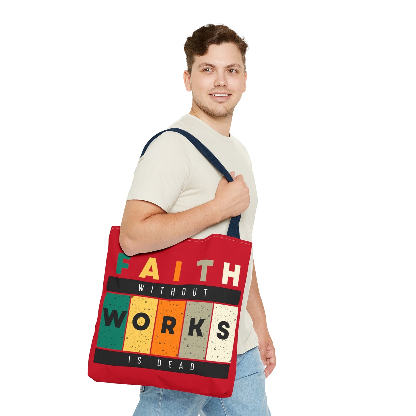 Faith Works Tote Bag (AOP)