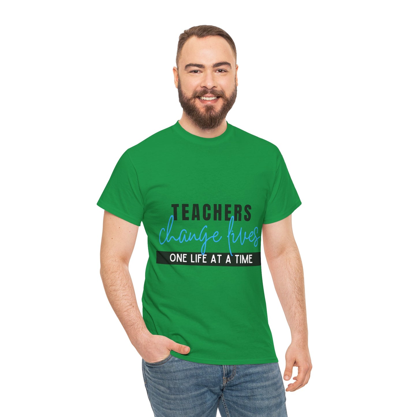 Teachers Change Lives Unisex Heavy Cotton Tee