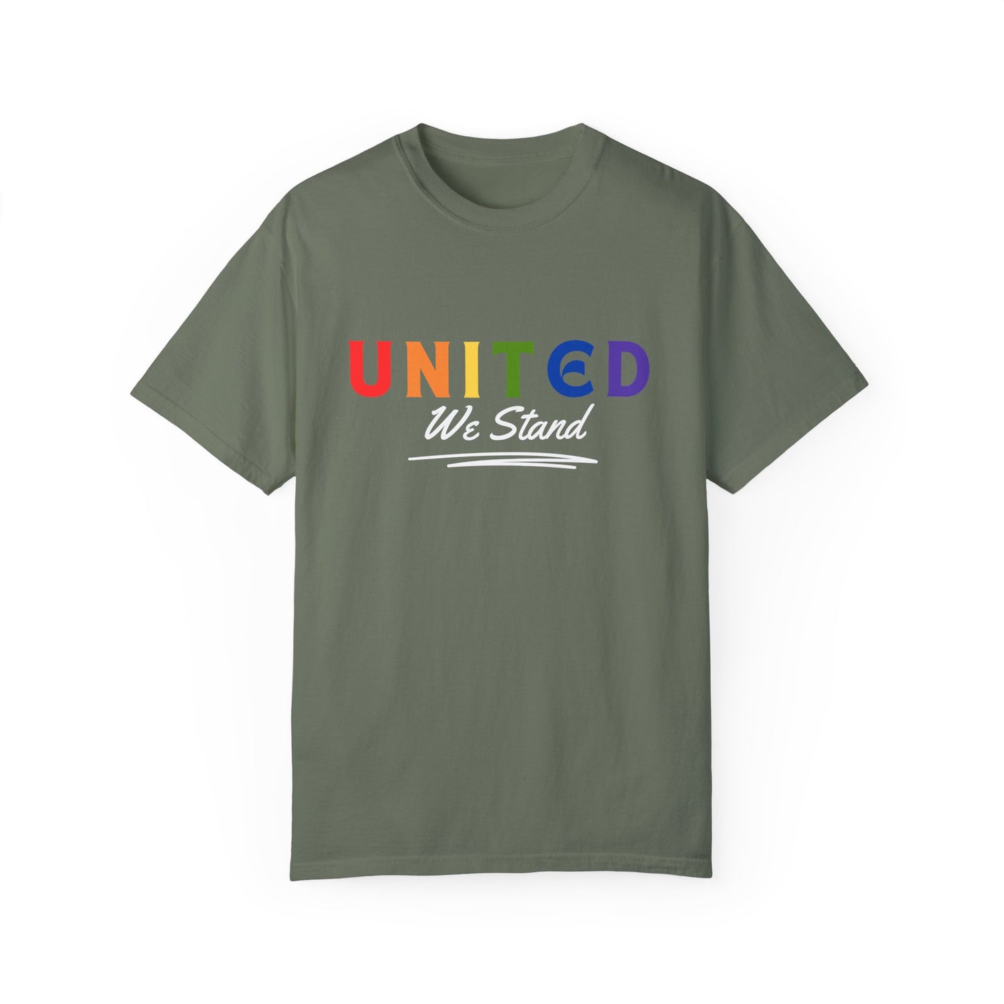 Pride United We Stand T-Shirt - Unisex Garment-Dyed Tee