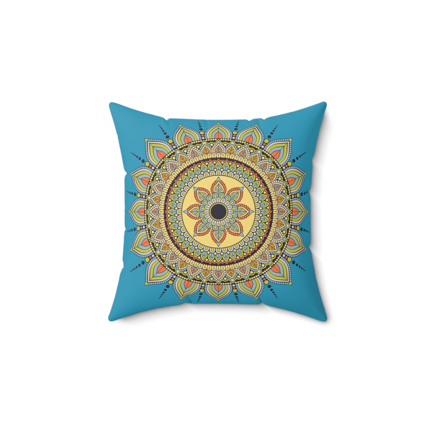 Mosaic (Turquoise) Faux Suede Square Pillow