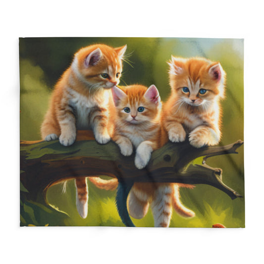 Playful Kittens Arctic Fleece Blanket