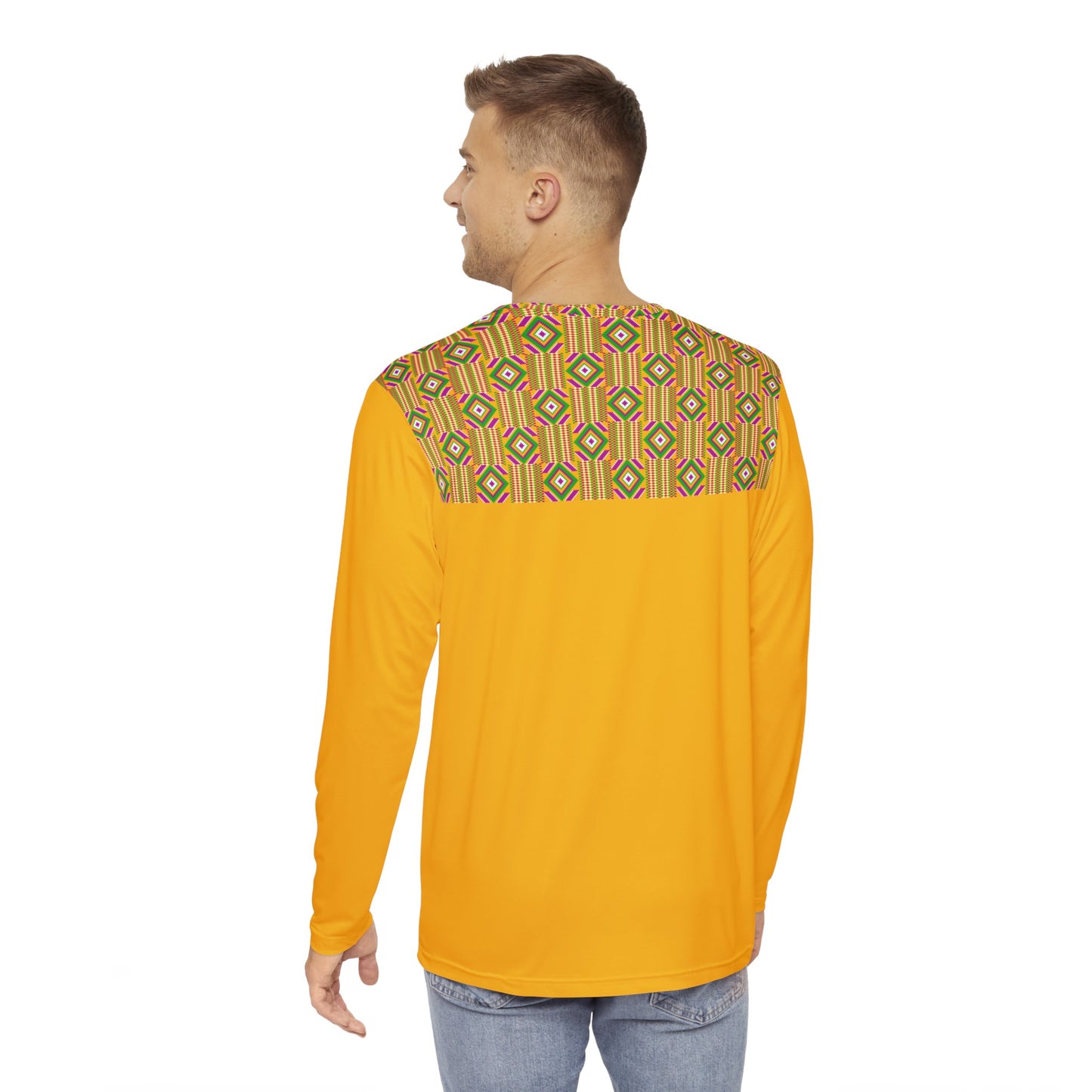 Kente Print Long Sleeve Shirt (AOP)