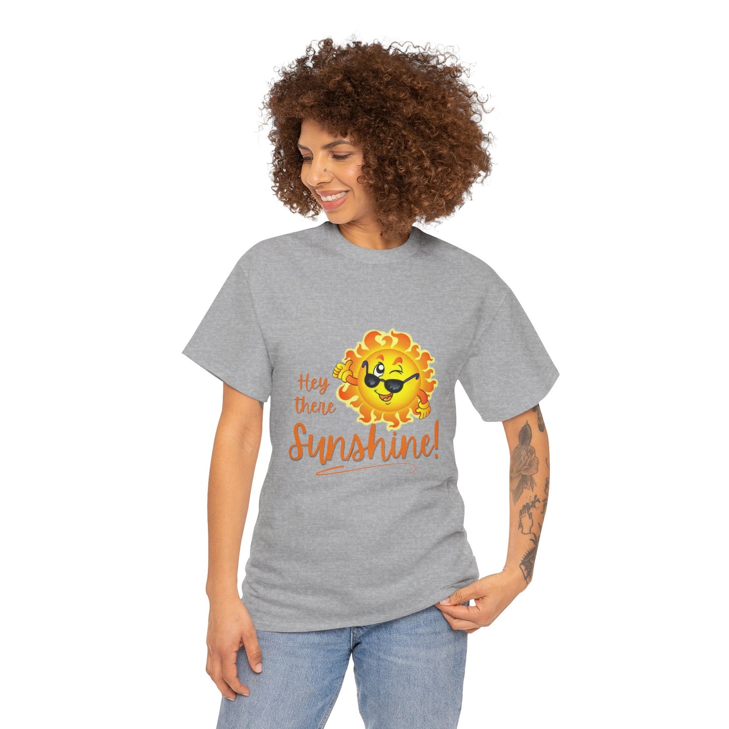 Hey Sunshine Unisex Heavy Cotton Tee