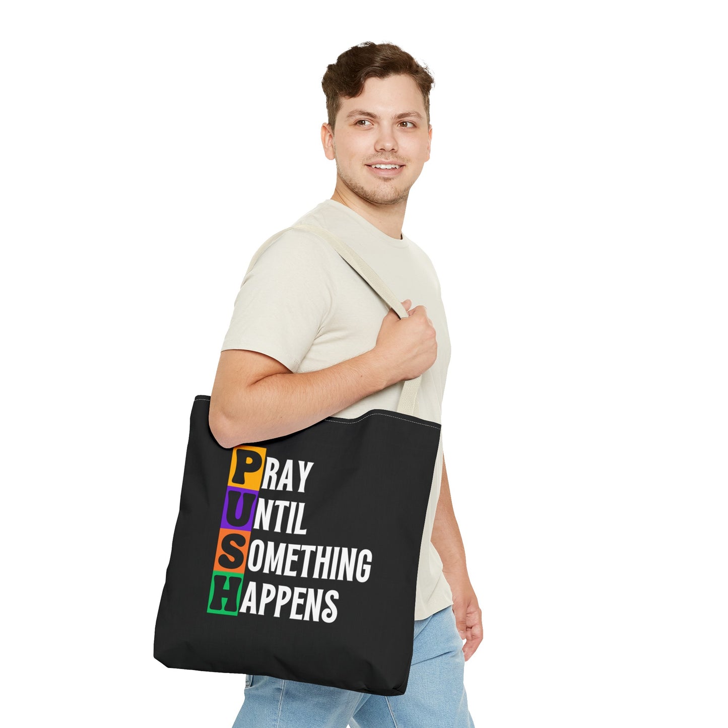 PUSH Tote Bag (AOP)