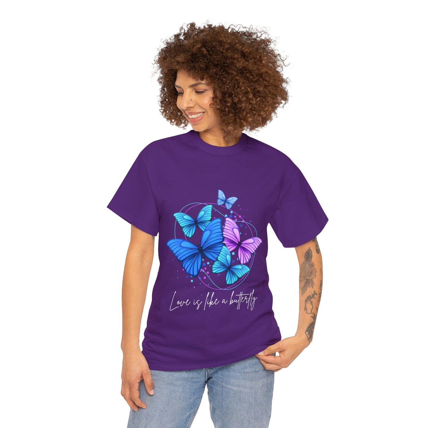 Love is Like a Butterfly Unisex Heavy Cotton Tee