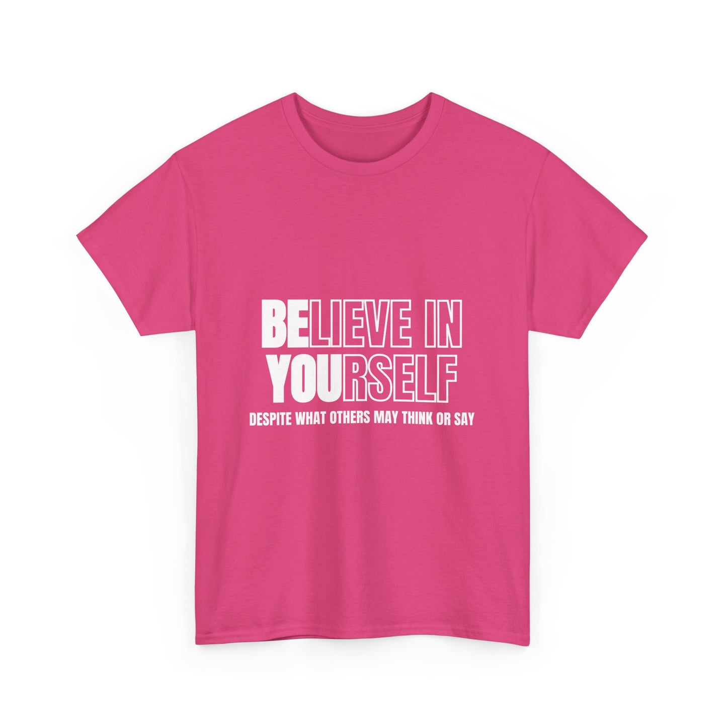 Inspirational Unisex Heavy Cotton Tee - Believe in Yourself