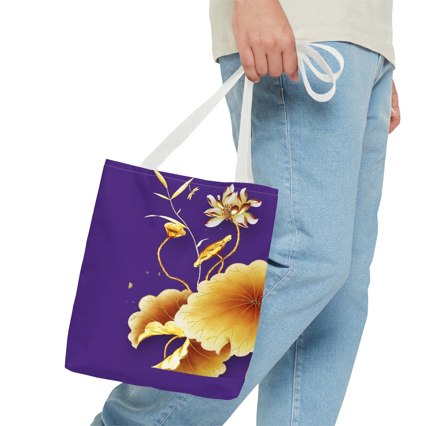 Golden Flower Tote Bag (AOP)