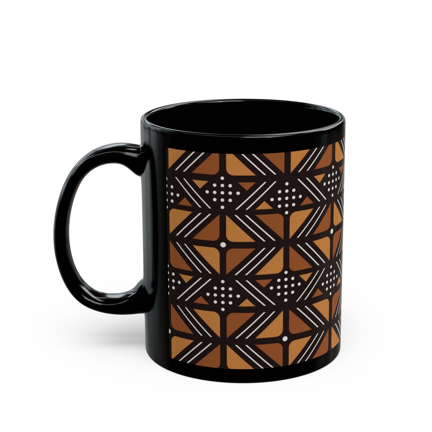 Kente Print Black Mug (11oz, 15oz)