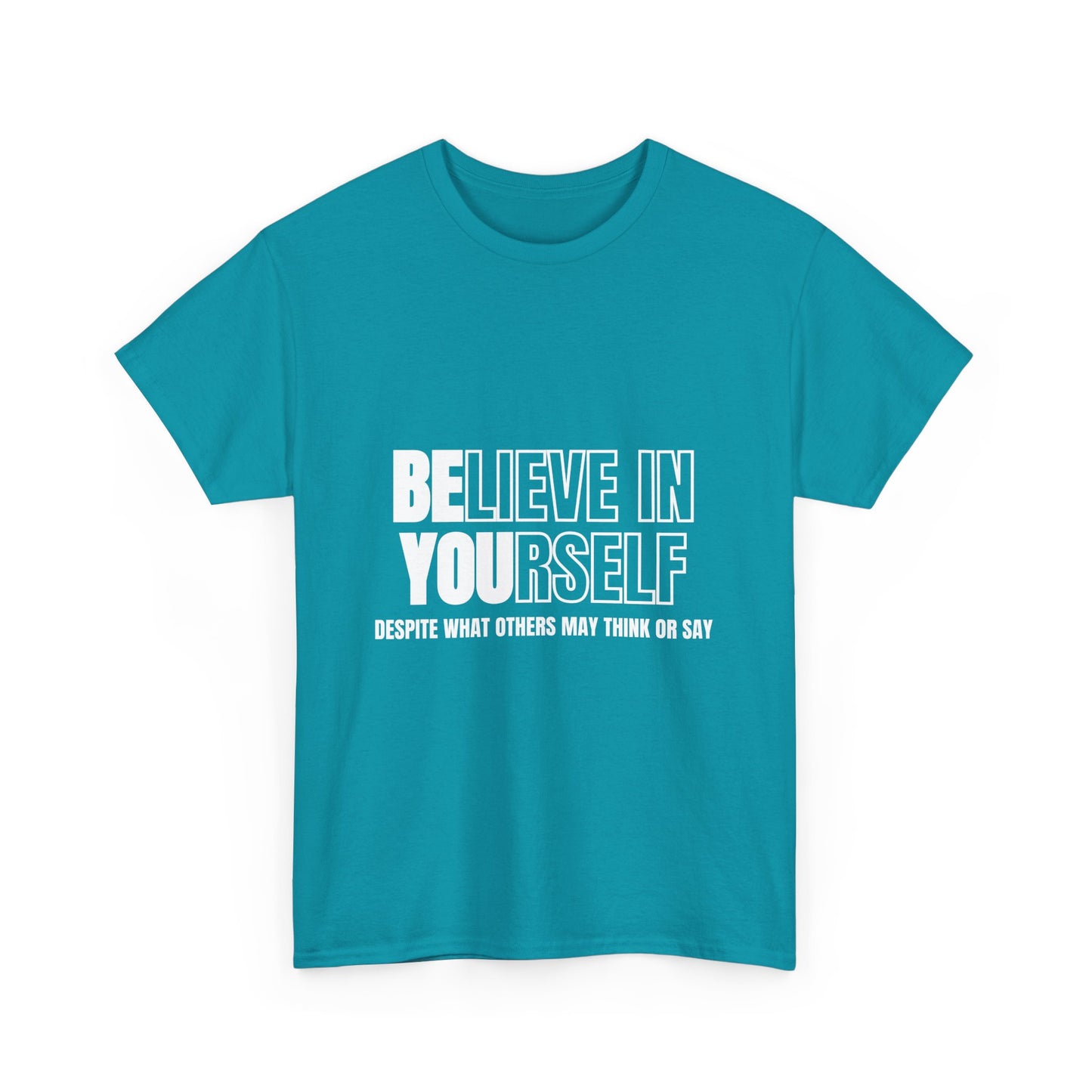Inspirational Unisex Heavy Cotton Tee - Believe in Yourself