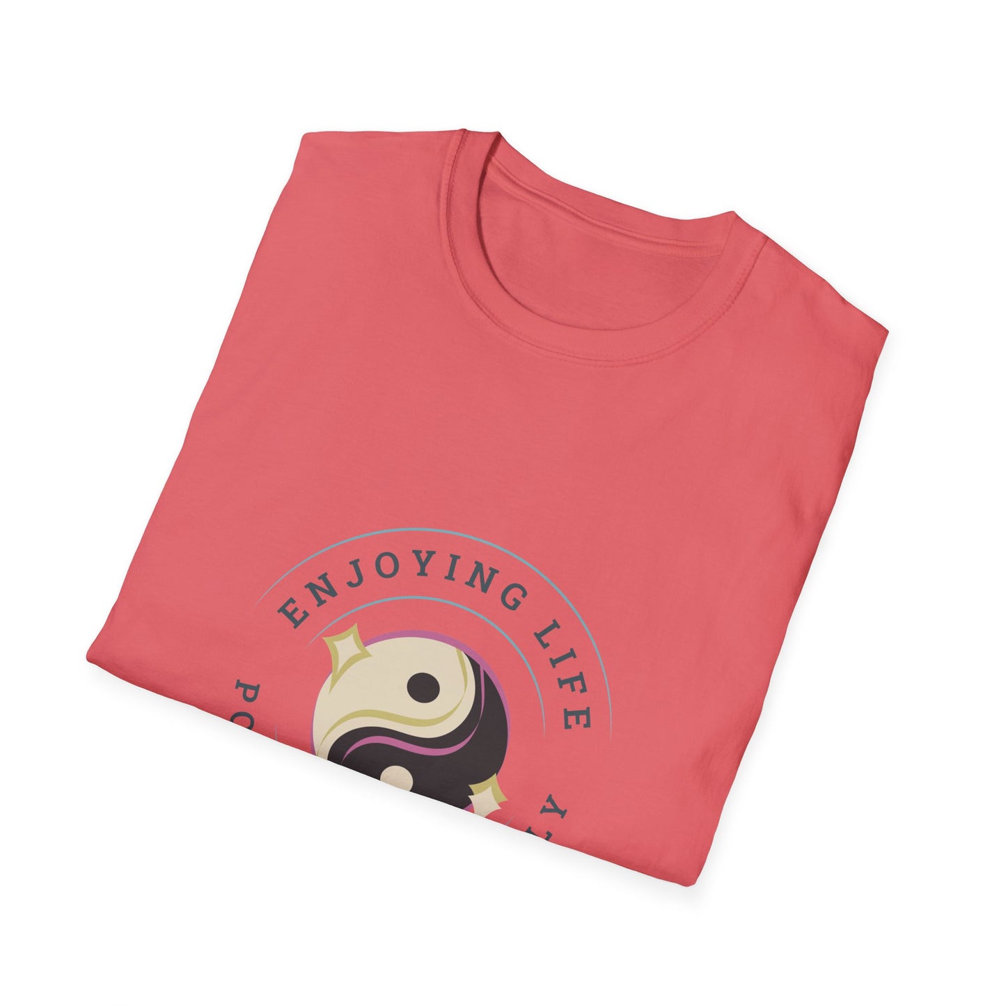 Positive Vibes Unisex Softstyle T-Shirt - Enjoying Life & Stay Positive Design