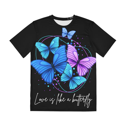 Love is Like a Butterfly Polyester Tee (AOP)