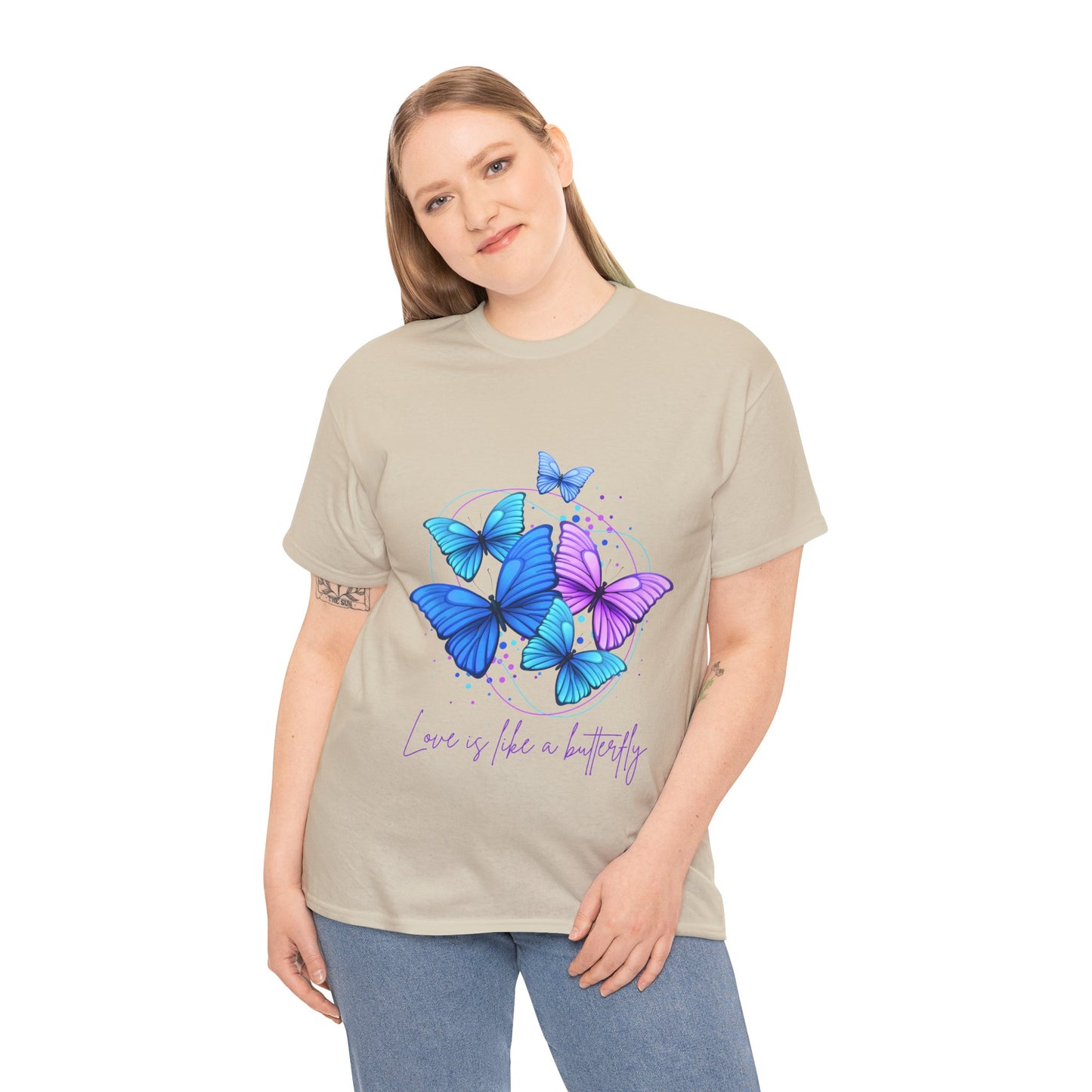 Love is Like a Butterfly Unisex Heavy Cotton Tee